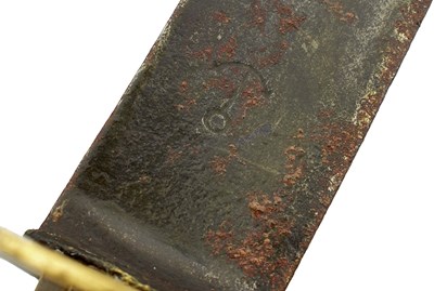Lot 36 - AN EXTREMELY RARE TRAFALGAR PERIOD FRENCH NAVAL BOARDING CUTLASS