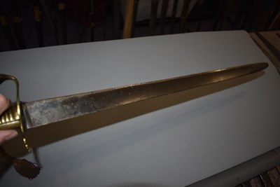 Lot 36 - AN EXTREMELY RARE TRAFALGAR PERIOD FRENCH NAVAL BOARDING CUTLASS