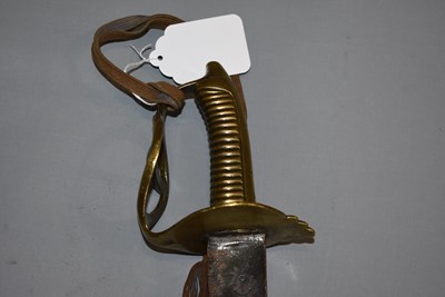 Lot 36 - AN EXTREMELY RARE TRAFALGAR PERIOD FRENCH NAVAL BOARDING CUTLASS