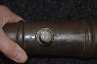 Lot 70 - A MID 19TH CENTURY CAST IRON CANNON BARREL