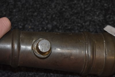 Lot 70 - A MID 19TH CENTURY CAST IRON CANNON BARREL