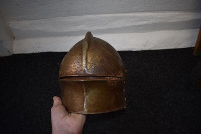 Lot 399 - A LATE 15TH CENTURY STYLE GERMAN VISORED SALET IN THE GOTHIC MANNER