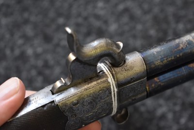 Lot 636 - A 56-BORE PERCUSSION TURNOVER POCKET PISTOL