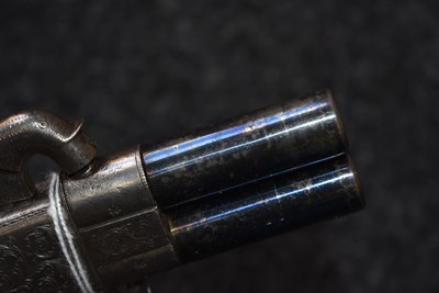 Lot 636 - A 56-BORE PERCUSSION TURNOVER POCKET PISTOL