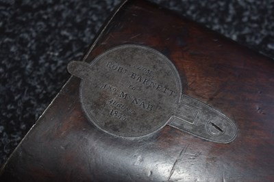 Lot 328 - A .500 CALIBRE DOUBLE BARRELLED PERCUSSION PRESENTATION LANCASTER OVAL BORE RIFLE