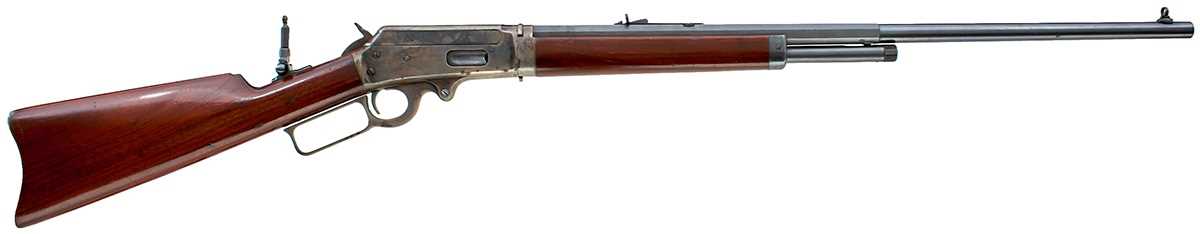 Lot 97 - A GOOD .32-40 OBSOLETE CALIBRE MARLIN MODEL 1893 LEVER-ACTION TAKE-DOWN SAFETY RIFLE