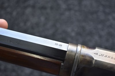 Lot 97 - A GOOD .32-40 OBSOLETE CALIBRE MARLIN MODEL 1893 LEVER-ACTION TAKE-DOWN SAFETY RIFLE