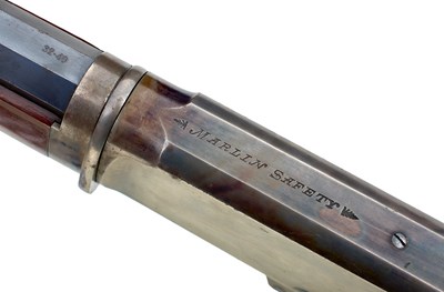 Lot 97 - A GOOD .32-40 OBSOLETE CALIBRE MARLIN MODEL 1893 LEVER-ACTION TAKE-DOWN SAFETY RIFLE