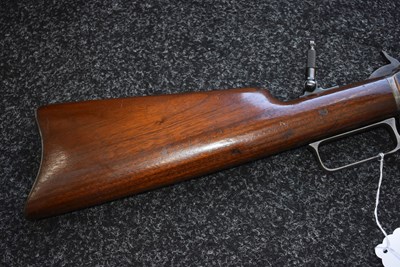 Lot 97 - A GOOD .32-40 OBSOLETE CALIBRE MARLIN MODEL 1893 LEVER-ACTION TAKE-DOWN SAFETY RIFLE