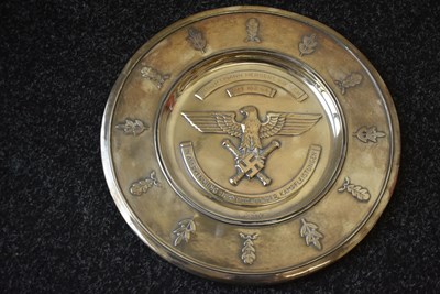 Lot 73 - A RARE GERMAN WORLD WAR II BOWL OF HONOUR FOR EXCELLENT COMBAT ACHIEVEMENTS