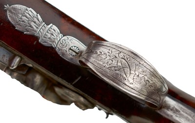 Lot 329 - A CASED PAIR OF 32-BORE FLINTLOCK DUELLING PISTOLS BY JOHN MANTON