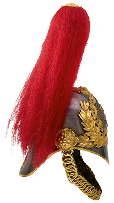 Lot 612 - A VICTORIAN ROYAL HORSE GUARDS OFFICER'S HELMET