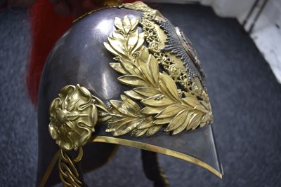 Lot 612 - A VICTORIAN ROYAL HORSE GUARDS OFFICER'S HELMET
