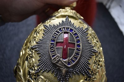 Lot 612 - A VICTORIAN ROYAL HORSE GUARDS OFFICER'S HELMET