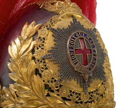 Lot 612 - A VICTORIAN ROYAL HORSE GUARDS OFFICER'S HELMET
