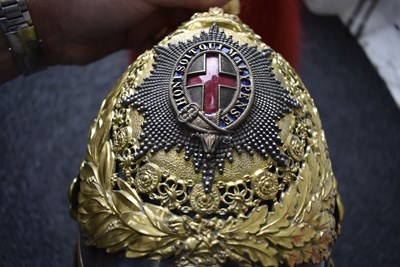Lot 612 - A VICTORIAN ROYAL HORSE GUARDS OFFICER'S HELMET