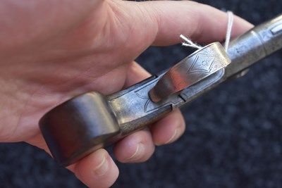 Lot 324 - A 54-BORE FLINTLOCK BOXLOCK POCKET PISTOL