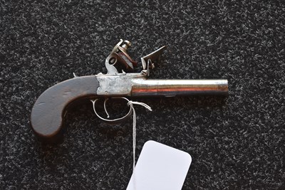 Lot 324 - A 54-BORE FLINTLOCK BOXLOCK POCKET PISTOL