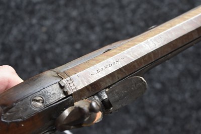 Lot 319 - A .650 CALIBRE FLINTLOCK OFFICER’S PISTOL BY TOMLINSON