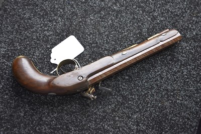 Lot 319 - A .650 CALIBRE FLINTLOCK OFFICER’S PISTOL BY TOMLINSON
