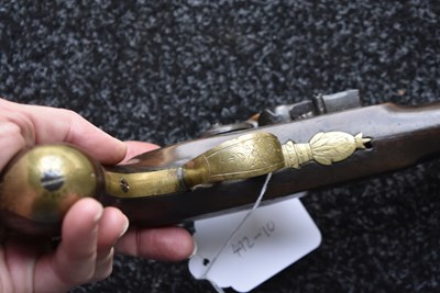 Lot 319 - A .650 CALIBRE FLINTLOCK OFFICER’S PISTOL BY TOMLINSON