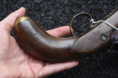Lot 319 - A .650 CALIBRE FLINTLOCK OFFICER’S PISTOL BY TOMLINSON