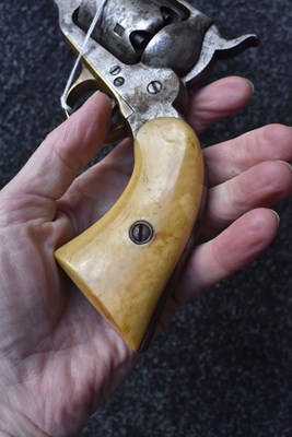 Lot 379 - A CASED .36 CALIBRE SIX-SHOT PERCUSSION WHITNEY NAVY REVOLVER