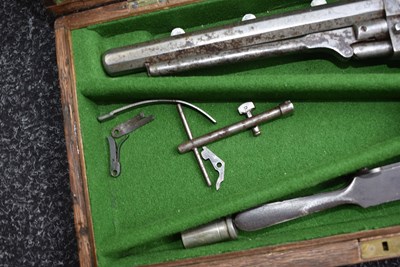 Lot 379 - A CASED .36 CALIBRE SIX-SHOT PERCUSSION WHITNEY NAVY REVOLVER