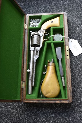 Lot 379 - A CASED .36 CALIBRE SIX-SHOT PERCUSSION WHITNEY NAVY REVOLVER