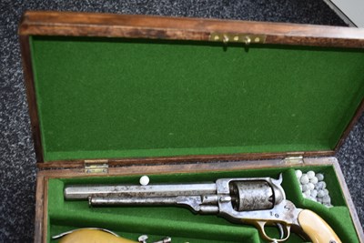 Lot 379 - A CASED .36 CALIBRE SIX-SHOT PERCUSSION WHITNEY NAVY REVOLVER