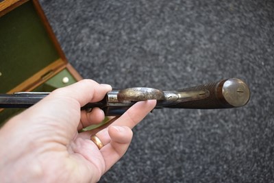 Lot 355 - A CASED 120-BORE FIVE-SHOT PERCUSSION BEAUMONT ADAMS REVOLVER