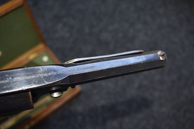 Lot 355 - A CASED 120-BORE FIVE-SHOT PERCUSSION BEAUMONT ADAMS REVOLVER