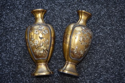 Lot 47 - A GOOD PAIR OF SHIBAYAMA LACQUER VASES