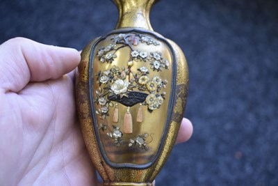Lot 47 - A GOOD PAIR OF SHIBAYAMA LACQUER VASES