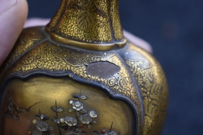 Lot 47 - A GOOD PAIR OF SHIBAYAMA LACQUER VASES