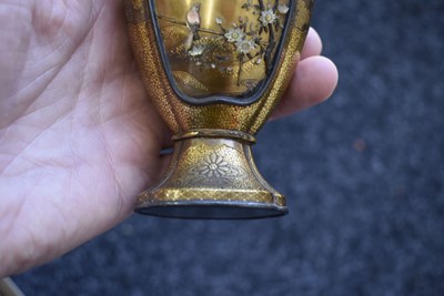 Lot 47 - A GOOD PAIR OF SHIBAYAMA LACQUER VASES