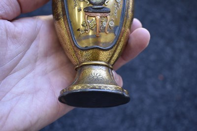 Lot 47 - A GOOD PAIR OF SHIBAYAMA LACQUER VASES