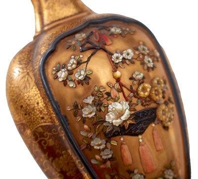 Lot 47 - A GOOD PAIR OF SHIBAYAMA LACQUER VASES