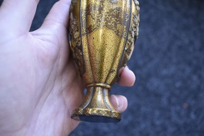 Lot 47 - A GOOD PAIR OF SHIBAYAMA LACQUER VASES