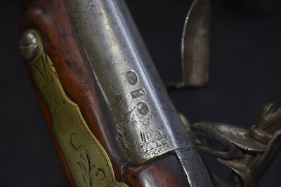 Lot 374 - A 13-BORE FULL STOCKED FLINTLOCK FOWLING PIECE
