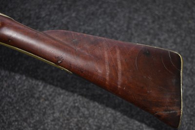 Lot 374 - A 13-BORE FULL STOCKED FLINTLOCK FOWLING PIECE