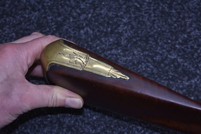 Lot 374 - A 13-BORE FULL STOCKED FLINTLOCK FOWLING PIECE
