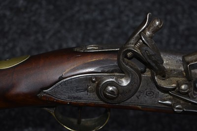 Lot 374 - A 13-BORE FULL STOCKED FLINTLOCK FOWLING PIECE