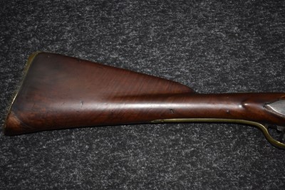 Lot 374 - A 13-BORE FULL STOCKED FLINTLOCK FOWLING PIECE
