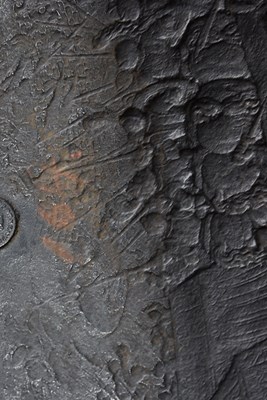 Lot 273 - A 19TH CENTURY BRONZED CAST PARADE SHIELD