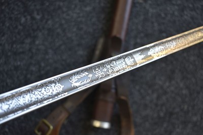 Lot 180 - A CLEAN EIIR 1897 PATTERN WELCH REGIMENT OFFICER'S SWORD