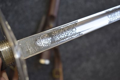 Lot 180 - A CLEAN EIIR 1897 PATTERN WELCH REGIMENT OFFICER'S SWORD