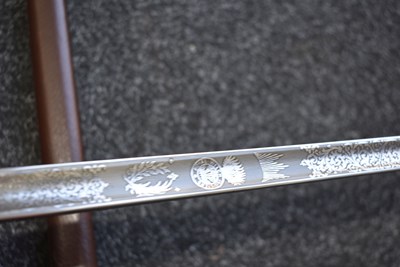 Lot 180 - A CLEAN EIIR 1897 PATTERN WELCH REGIMENT OFFICER'S SWORD