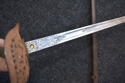 Lot 179 - A VICTORIAN 1897 PATTERN ROYAL MARINE LIGHT INFANTRY OFFICER'S SWORD