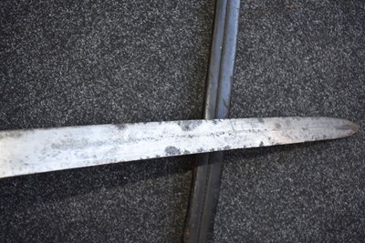 Lot 220 - A LARGE 19TH CENTURY NAVAL BOARDING CUTLASS